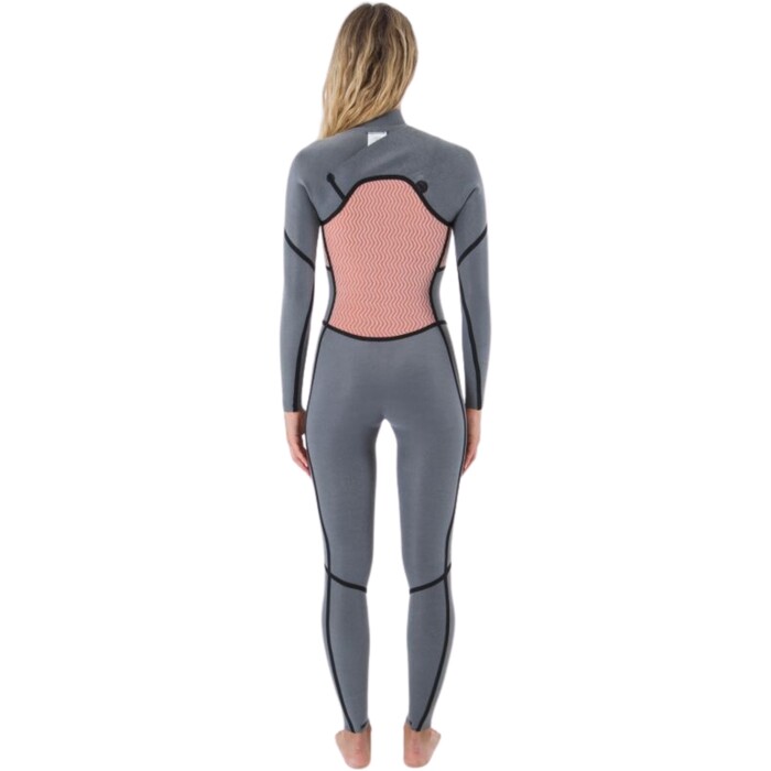 2024 Hurley Frauen Plus 5/3mm Mit Kapuze Brustreiverschluss Neoprenanzug WFS0012544 - Black / Graphite